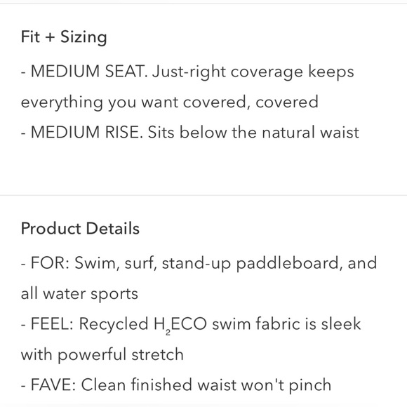 NWT- Athleta Black Clean Medium Bikini Swim Bottom L - Picture 10 of 11